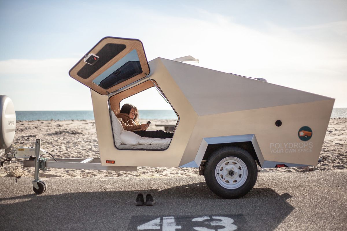 Trailer parked outdoors
